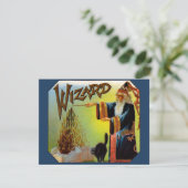 ヴィンテージシガーラベル、ブラックキャット付き魔法ウィザード (スタンド正面)