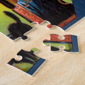 ヴィンテージシガーラベル、ブラックキャット付き魔法ウィザード ジグソーパズル (側面)