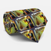 ヴィンテージシガーラベル、ブラックキャット付き魔法ウィザード ネクタイ (ロール)