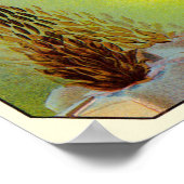 ヴィンテージシガーラベル、ブラックキャット付き魔法ウィザード ポスター (角)