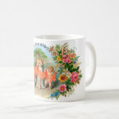 ヴィンテージシガーラベルLa Palmiera、天使の女性 コーヒーマグカップ (正面右)