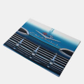 ヴィンテージシクラシックェビーカーラバーウェルカム ドアマット (アングル)