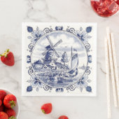 ヴィンテージシクラシックックオランダウィンドミルデルフトブルー (インサイチュ)