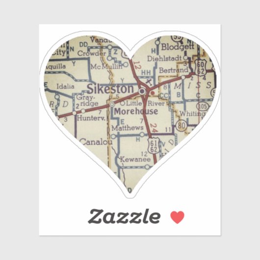 ヴィンテージシケストンの地図 シール