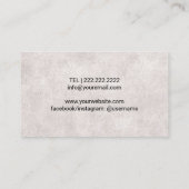 ヴィンテージシザーコーム&ヘアドライヤー美容師 名刺 (裏面)