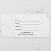 ヴィンテージシザーフローラエレガントギフト証書 (裏面)