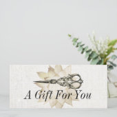 ヴィンテージシザーフローラエレガントギフト証書 (スタンド正面)