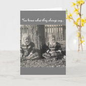 ヴィンテージシスターズカード カード (黄色い花)