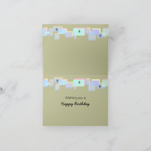 ヴィンテージシスターズ成長オールド誕生日カード カード (内部)