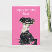 ヴィンテージシスターラージハットエドアードマネ誕生日 カード (正面)