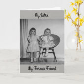 ヴィンテージシスター誕生日カード カード (黄色い花)