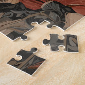 ヴィンテージシスティングアフガンハウンドフローラ ジグソーパズル (側面)