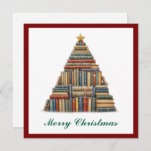 ヴィンテージシックおもしろいカラフルブックス愛好家 シーズンカード (正面/裏面)