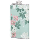 ヴィンテージシックでシャビーパーソナライズされたな花 フラスク (左)