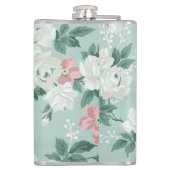 ヴィンテージシックでシャビーパーソナライズされたな花 フラスク (裏面)