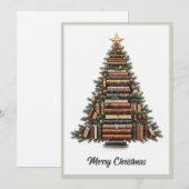 ヴィンテージシックなおもしろいクリスマスツリー シーズンカード (正面/裏面)
