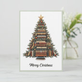 ヴィンテージシックなおもしろいクリスマスツリー シーズンカード (スタンド正面)