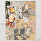 ヴィンテージシックなスクラップブック紙 (裏面)