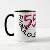 ヴィンテージシックなピンクの自転車55と素晴らしい誕生日 マグカップ (左)