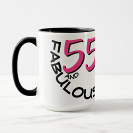 ヴィンテージシックなピンクの自転車55と素晴らしい誕生日 マグカップ