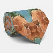 ヴィンテージシックなフラワーガーデンウォーター絵画カラー ネクタイ (ロール)