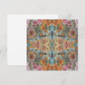 ヴィンテージシックなフラワーガーデンウォーター絵画カラー ノートカード (正面/裏面)