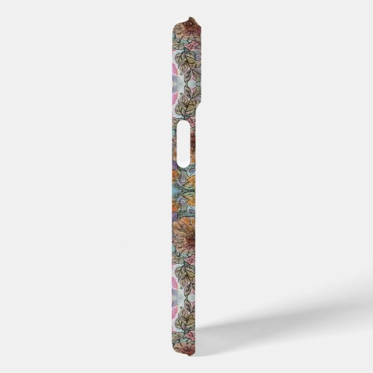ヴィンテージシックなフラワーガーデンウォーター絵画カラー Case-Mate iPhoneケース (裏面 / 右)