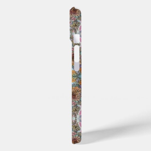 ヴィンテージシックなフラワーガーデンウォーター絵画カラー Case-Mate iPhoneケース (裏面 / 左)