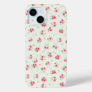 ヴィンテージシックなフローラバラピンクのコケット花 iPhone 15ケース