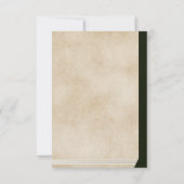 ヴィンテージシックなブックカバー結婚のリハーサルディナー 招待状 (裏面)