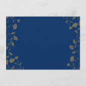 ヴィンテージシックなブルーQRコード結婚のカード挿入 エンクロージャーカード (裏面)