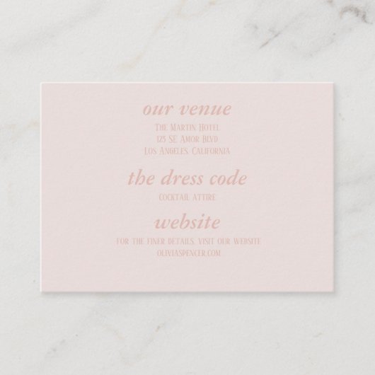 ヴィンテージシックなロマンチックなオールド結婚マネーの詳細 エンクロージャーカード (正面)