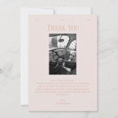 ヴィンテージシックなロマンチックな写真オールドマネー結婚ズ サンキューカード (正面)