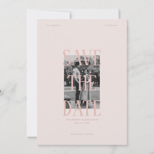 ヴィンテージシックなロマンチックな結婚式の日付を保存 招待状 (正面)