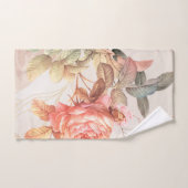 ヴィンテージシックな水彩フローラ バスタオルセット (ハンドタオル)