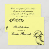 ヴィンテージシックイースターブランチ光招待状 招待状 (正面/裏面)