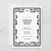 ヴィンテージシックウェスタン女性のカーボーイカントリーブライダルシャワー 招待状 (正面)