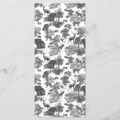 ヴィンテージシックエレガント白黒トイルディアメニュー プログラム (裏面)