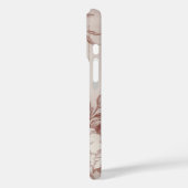 ヴィンテージシックエレガント赤面ピンクフローラ引用文 Case-Mate iPhoneケース (裏面 / 左)