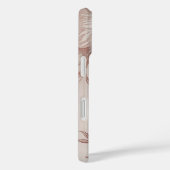 ヴィンテージシックエレガント赤面ピンクフローラ引用文 Case-Mate iPhoneケース (裏面 / 右)