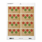 ヴィンテージシックオーナメントクリスマスラベル ラベル (フルシート)