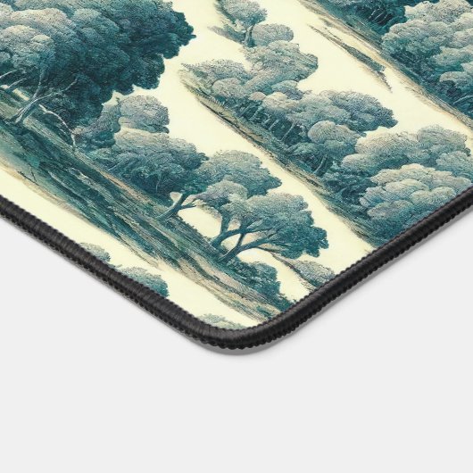 ヴィンテージシックグリーントイレツリーパターン名前をカスタムする デスクマット (コーナー)