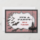 ヴィンテージシックシャンデリアダマスクハローウィンパーティ 招待状 (裏面)