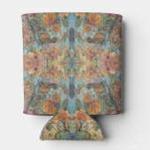 ヴィンテージシックフラワーガーデン水彩画 缶クーラー (裏面)