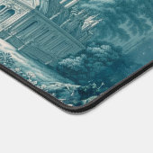 ヴィンテージシックフランスのグリーントイレデジュエデスクマット デスクマット (コーナー)