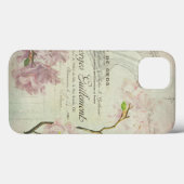 ヴィンテージシックフランスのスクリプトみすぼらしい花コルセット Case-Mate iPhoneケース (裏面 (横))