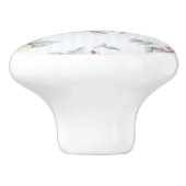 ヴィンテージシックフランスのバラとストライプ セラミックノブ (側面)