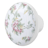 ヴィンテージシックフランスのバラとストライプ セラミックノブ (右)