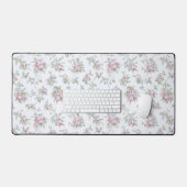 ヴィンテージシックフランスのバラとストライプ デスクマット (キーボード&マウス)