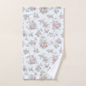 ヴィンテージシックフランスのバラとストライプ バスタオルセット (ハンドタオル)